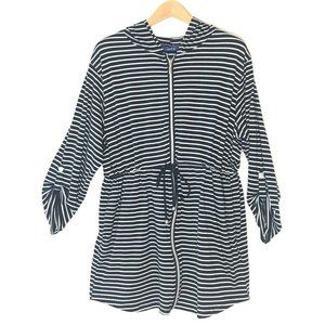 Lounge Hoodie pool ocean beach Robe Size L Full Zip - Adjustable Sleeves 48/33